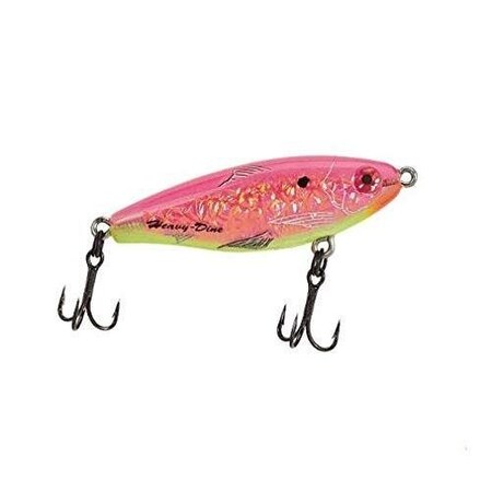 Mirrolure Heavy Dine 2 58, 716Oz, Electric Pink BackChartreuse BellyCrushed Pink C18MR-ECCPK